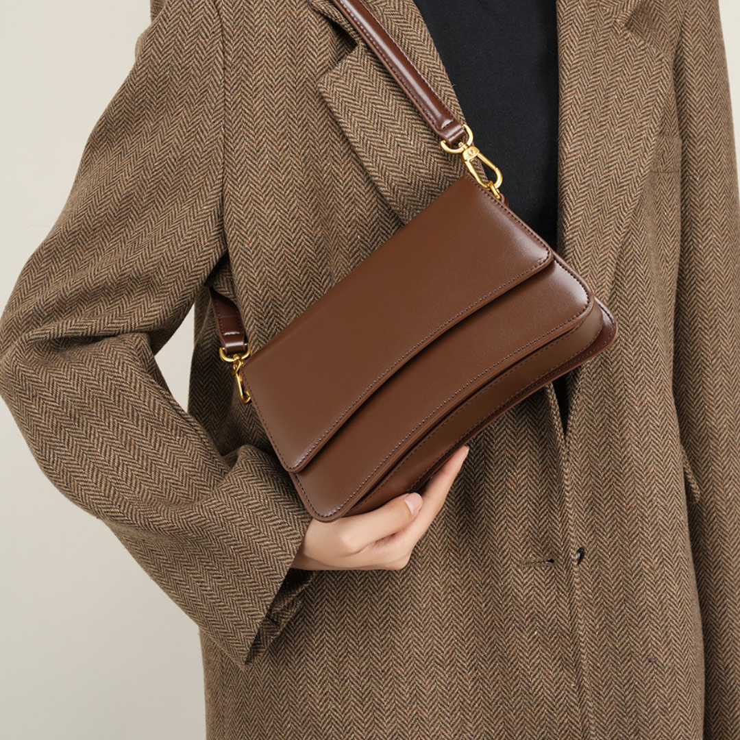 Britney Sleek Leather Shoulder Bag
