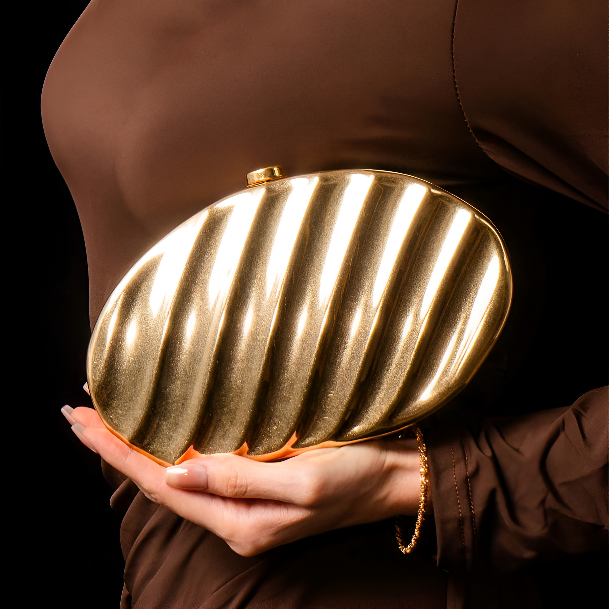 Alina Shell Clutch Bag