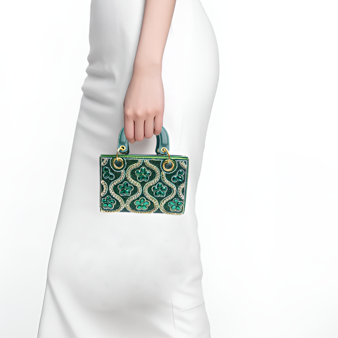 Kenta Emerald Clutch